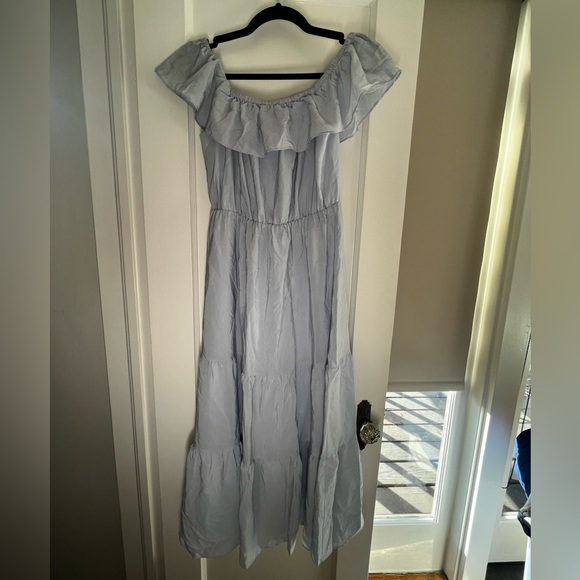 Club Monaco off shoulder ruffle midi dress - Picture 4 of 4